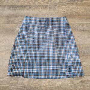 BRANDY MELVILLE | John Galt Plaid Mini Skirt